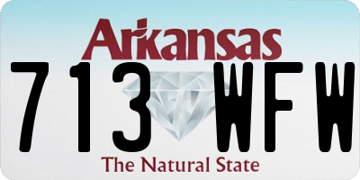 AR license plate 713WFW