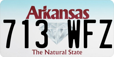 AR license plate 713WFZ