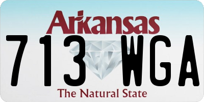 AR license plate 713WGA