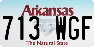 AR license plate 713WGF