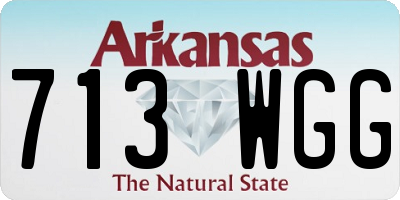 AR license plate 713WGG