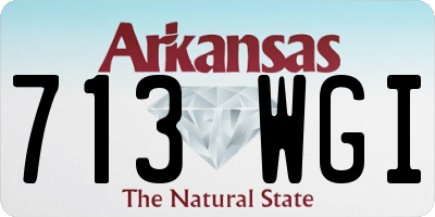 AR license plate 713WGI