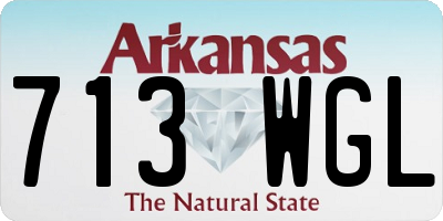AR license plate 713WGL