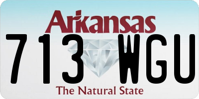 AR license plate 713WGU