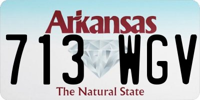 AR license plate 713WGV