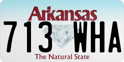 AR license plate 713WHA