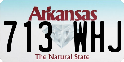 AR license plate 713WHJ