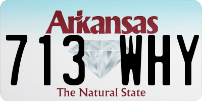 AR license plate 713WHY