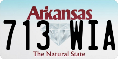 AR license plate 713WIA