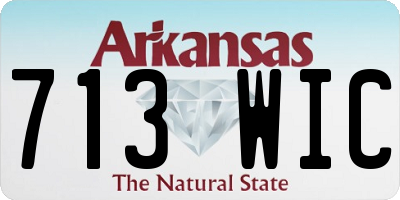 AR license plate 713WIC