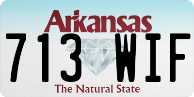 AR license plate 713WIF