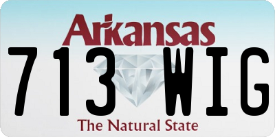 AR license plate 713WIG