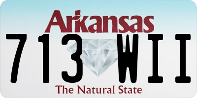 AR license plate 713WII