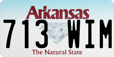 AR license plate 713WIM