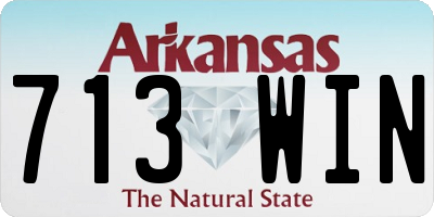 AR license plate 713WIN