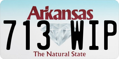 AR license plate 713WIP