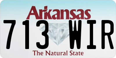 AR license plate 713WIR