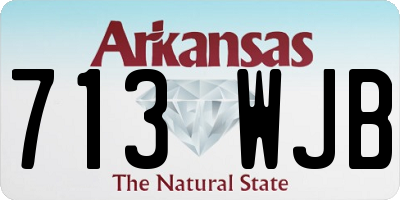 AR license plate 713WJB
