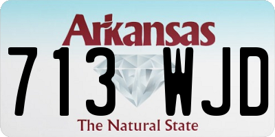 AR license plate 713WJD