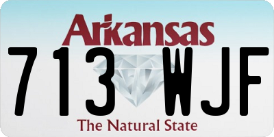 AR license plate 713WJF