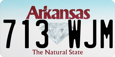 AR license plate 713WJM