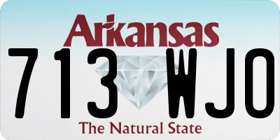 AR license plate 713WJO