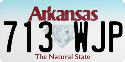 AR license plate 713WJP