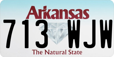 AR license plate 713WJW
