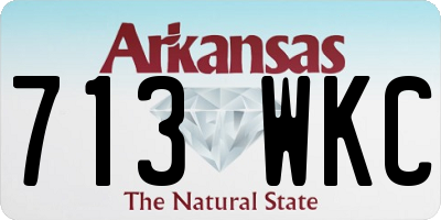 AR license plate 713WKC