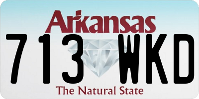 AR license plate 713WKD
