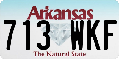 AR license plate 713WKF