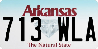 AR license plate 713WLA