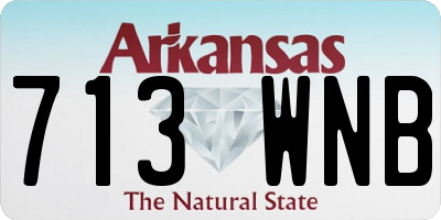 AR license plate 713WNB