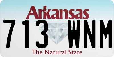 AR license plate 713WNM