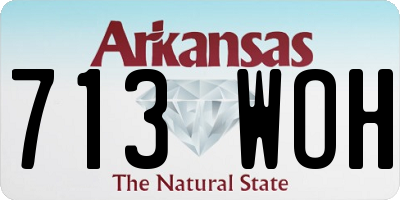 AR license plate 713WOH