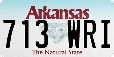 AR license plate 713WRI