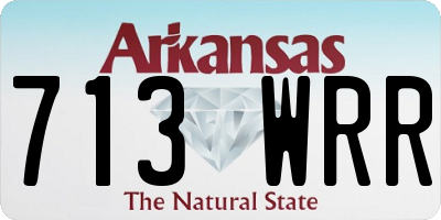 AR license plate 713WRR