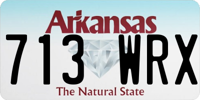 AR license plate 713WRX