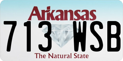 AR license plate 713WSB