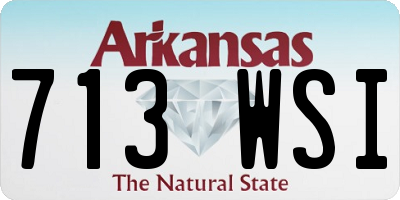 AR license plate 713WSI