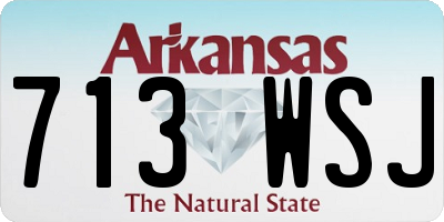 AR license plate 713WSJ