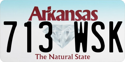 AR license plate 713WSK