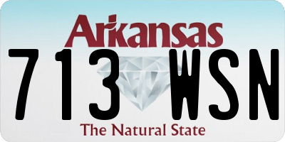 AR license plate 713WSN