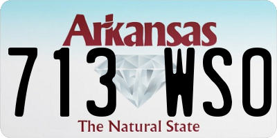 AR license plate 713WSO