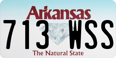 AR license plate 713WSS