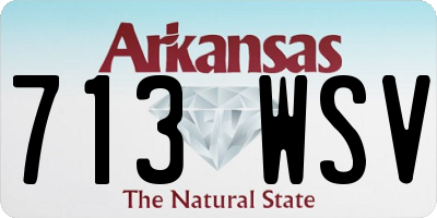 AR license plate 713WSV