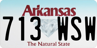 AR license plate 713WSW