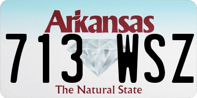 AR license plate 713WSZ