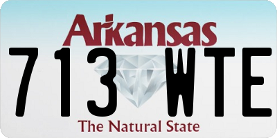 AR license plate 713WTE
