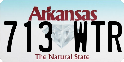 AR license plate 713WTR